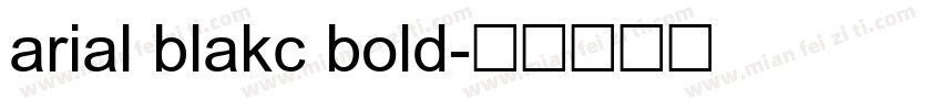 arial blakc bold字体转换